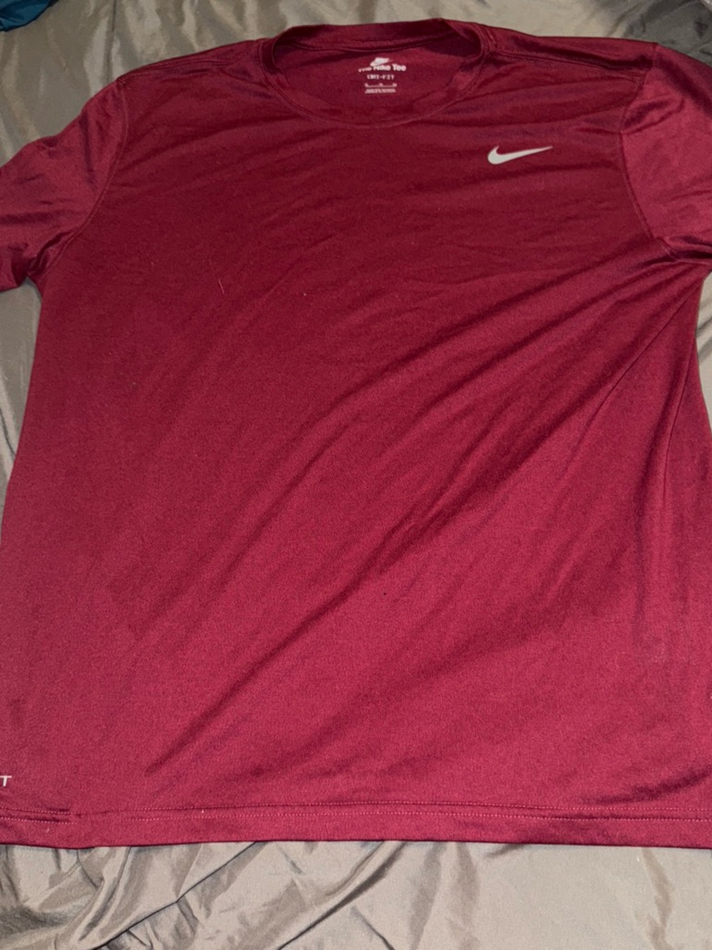 Nike Men's Burgundy Short-Sleeve Crew Tee